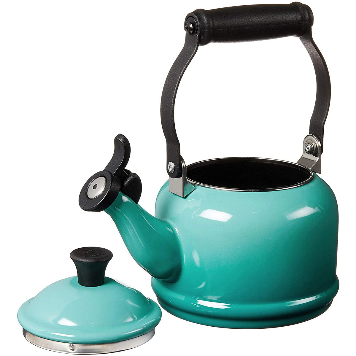 Le Creuset 1.25-Quart Demi Kettle- Caribbean 3 Le Creuset 1.25-Quart Demi Kettle- Caribbean - Image 3