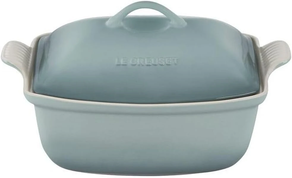 Le Creuset 4 1/2 Qt. Heritage Deep Covered Rectangular Baker - Sea Salt 1 Le Creuset 4 1/2 Qt. Heritage Deep Covered Rectangular Baker - Sea Salt
