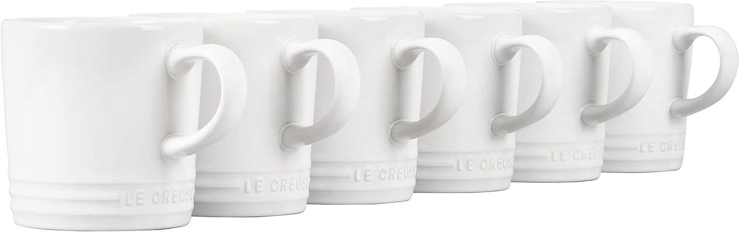 Le Creuset Set Of 6 - 12 Oz. London Mugs - White 1 Le Creuset Set Of 6 - 12 Oz. London Mugs - White