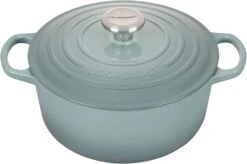 Le Creuset 5 1/2 Qt. Signature Round Dutch Oven W/Stainless Steel Knob - Sea Salt- Personalized Engraving Available