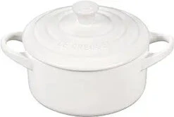 Le Creuset 14 Oz. Stoneware Mini Round Cocotte- White