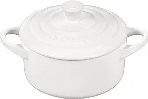 Le Creuset 14 Oz. Stoneware Mini Round Cocotte- White 1 Le Creuset 14 Oz. Stoneware Mini Round Cocotte- White