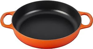 Le Creuset 11" Enameled Cast Iron Everyday Pan - Flame 1 Le Creuset 11" Enameled Cast Iron Everyday Pan - Flame
