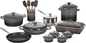 Le Creuset 20-Piece Mixed Material Cookware Set - Oyster 1 Le Creuset 20-Piece Mixed Material Cookware Set - Oyster