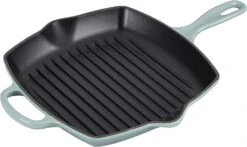 Le Creuset 10 1/4" Signature Square Skillet Grill - Sea Salt