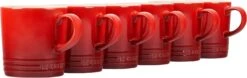 Le Creuset Set Of 6 - 12 Oz. London Mugs - Cerise