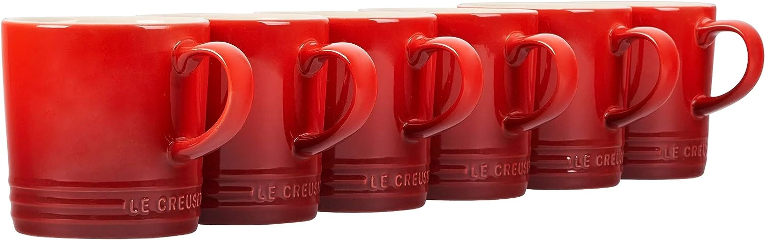 Le Creuset Set Of 6 - 12 Oz. London Mugs - Cerise 1 Le Creuset Set Of 6 - 12 Oz. London Mugs - Cerise