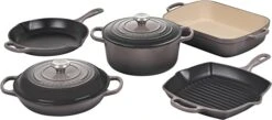 Le Creuset 7-Piece Signature Enameled Cast Iron Cookware Set - Oyster
