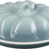 Le Creuset 6" X 4 1/4" Figural Pumpkin Butter Dish - Sea Salt