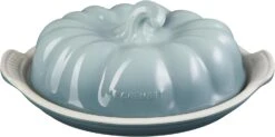 Le Creuset 6" X 4 1/4" Figural Pumpkin Butter Dish - Sea Salt