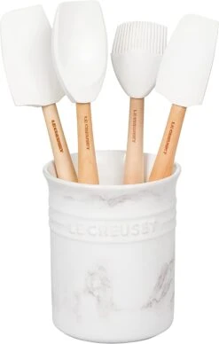 Le Creuset Craft Series 5-Piece Utensil Set W/Crock - Marble