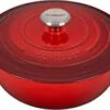 Le Creuset 7 1/2 Qt. Signature Enameled Cast Iron Chef's Oven W/Stainless Steel Knob - Cerise- Personalized Engraving Available