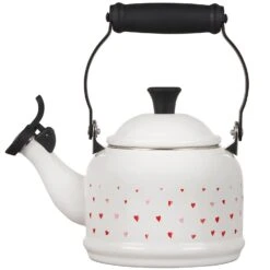 Le Creuset L'Amour Collection: Demi Kettle - White W/ Heart Applique