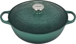 Le Creuset 5 1/4 Qt. Signature Enameled Cast Iron Soup Pot W/Olive Branch Embossed Lid - Artichaut- Personalized Engraving Available