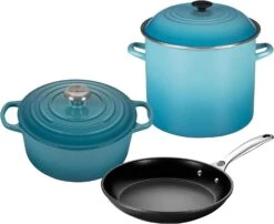 Le Creuset 5-Piece Oven And Stovetop Cookware Bundle - Caribbean