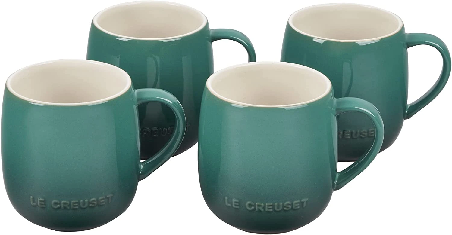 Le Creuset Set Of 4 - 13 Oz. Heritage Mugs - Artichaut 1 Le Creuset Set Of 4 - 13 Oz. Heritage Mugs - Artichaut