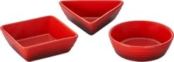 Le Creuset Set Of 3 Tapas Dishes - Cerise