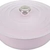 Le Creuset 7 1/2 Qt. Signature Enameled Cast Iron Chef's Oven W/Stainless Steel Knob - Shallot- Personalized Engraving Available