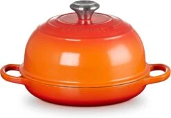 Le Creuset 9 1/2"/1.75 Qt. Signature Enameled Cast Iron Bread Oven - Flame