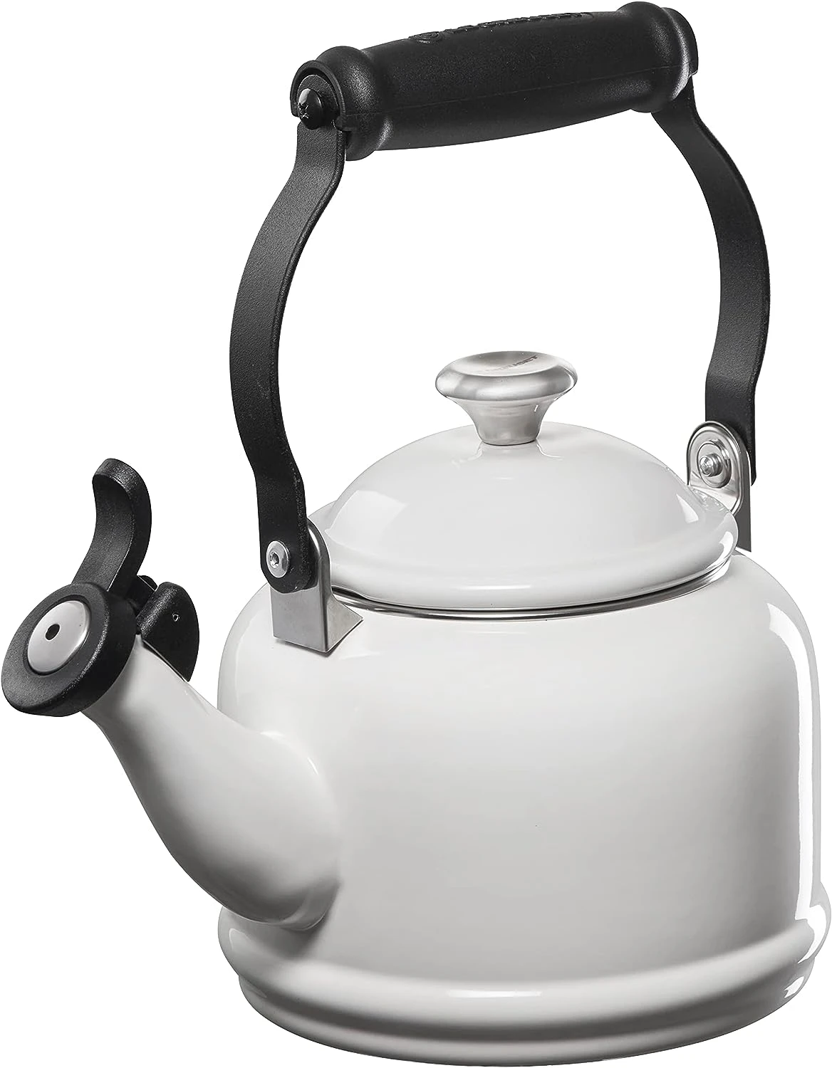 Le Creuset 1 1/4 Qt. Demi Kettle W/Stainless Steel Knob - White 1 Le Creuset 1 1/4 Qt. Demi Kettle W/Stainless Steel Knob - White