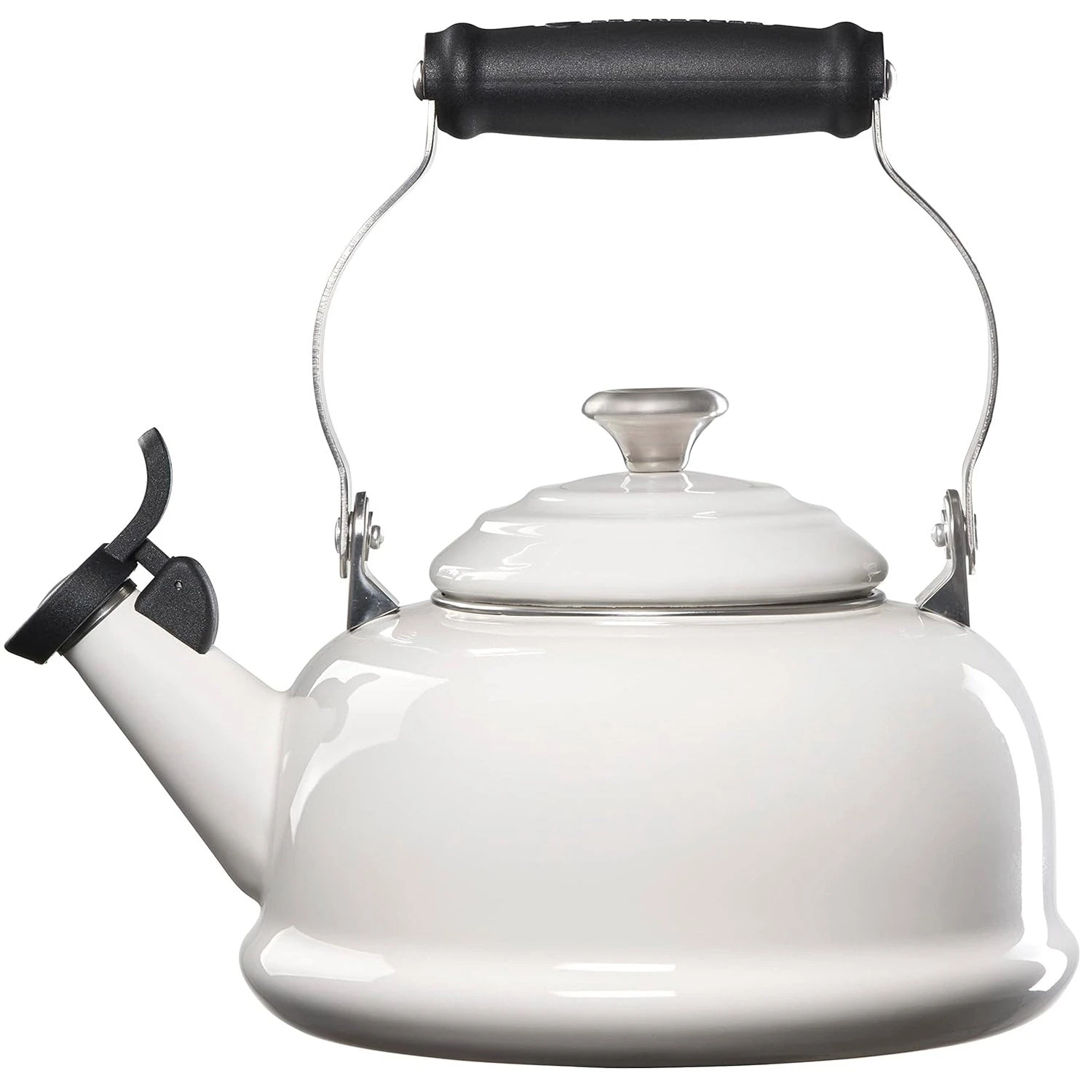 Le Creuset 1.7 Qt. Whistling Kettle - White W/ SS Knob 3 Le Creuset 1.7 Qt. Whistling Kettle - White W/ SS Knob - Image 3