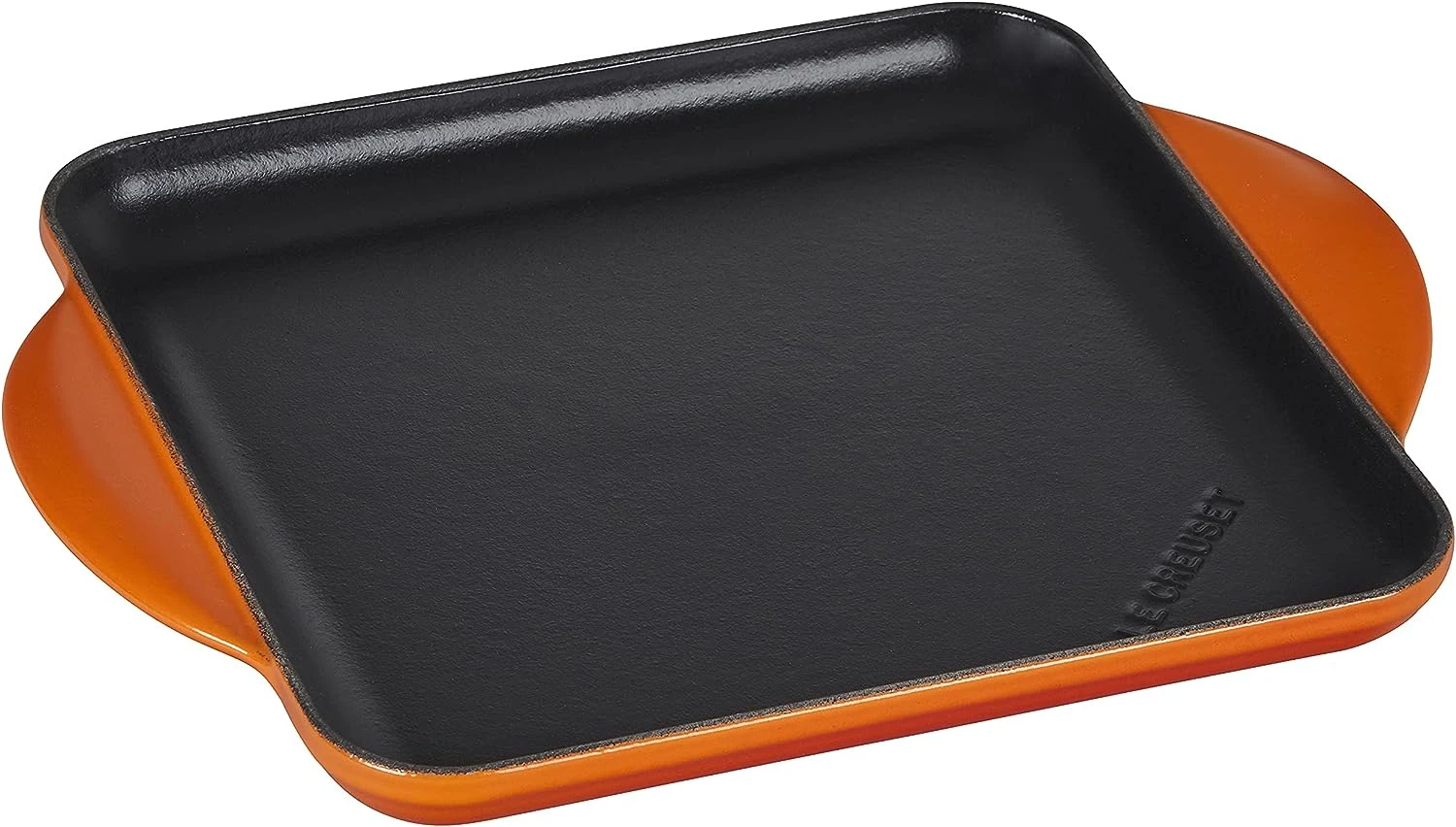 Le Creuset 9 1/2" Square Griddle Pan - Flame 1 Le Creuset 9 1/2" Square Griddle Pan - Flame