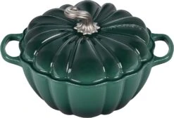 Le Creuset 4 Qt Figural Pumpkin Cocotte W/Stainless Steel Figural Knob - Artichaut