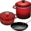 Le Creuset 5-Piece Oven And Stovetop Cookware Bundle - Cerise