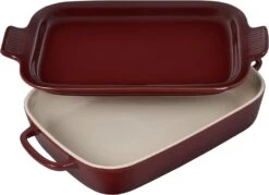 Le Creuset 2 3/4 Qt. (14 3/4" X 9 "x 2 1/2") Rectangular Dish W/Platter Lid - Rhone