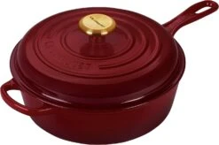 Le Creuset 3 3/4 Qt. Signature Enameled Cast Iron Cassadou W/Gold Knob - Rhone