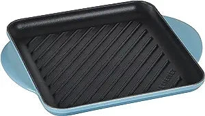 Le Creuset 9 1/2" Square Grill Pan - Caribbean 1 Le Creuset 9 1/2" Square Grill Pan - Caribbean