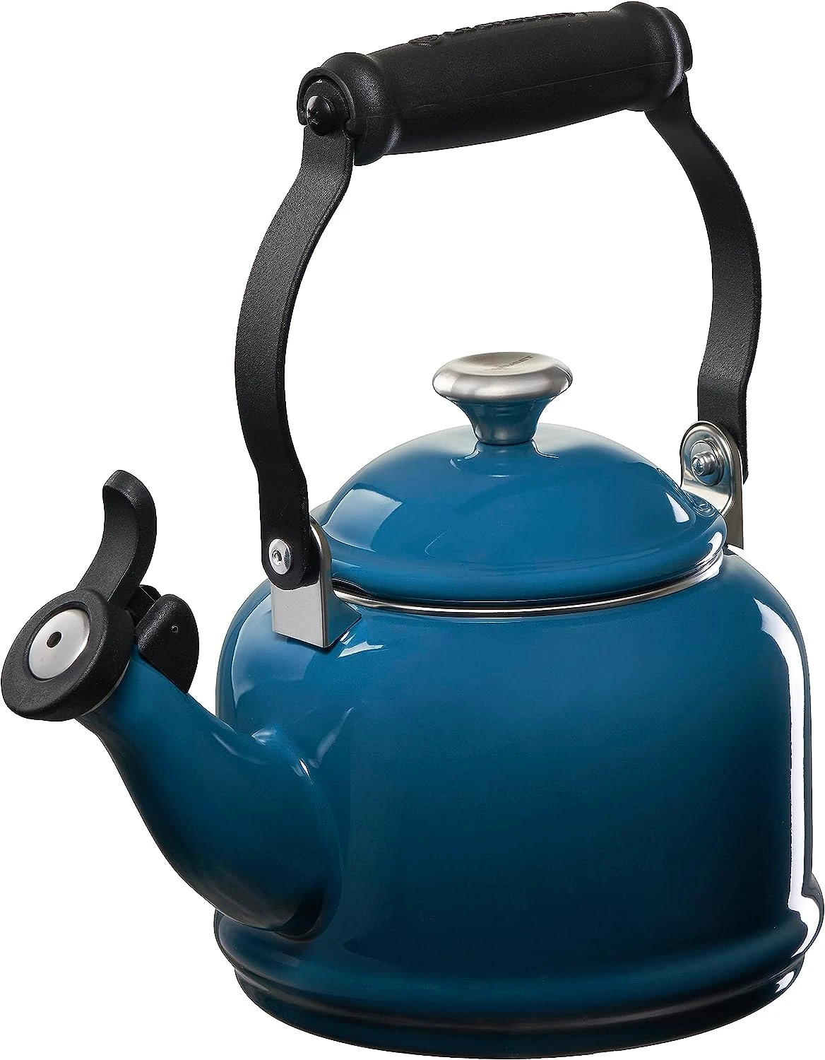 Le Creuset 1 1/4 Qt. Demi Kettle W/Stainless Steel Knob - Deep Teal 1 Le Creuset 1 1/4 Qt. Demi Kettle W/Stainless Steel Knob - Deep Teal