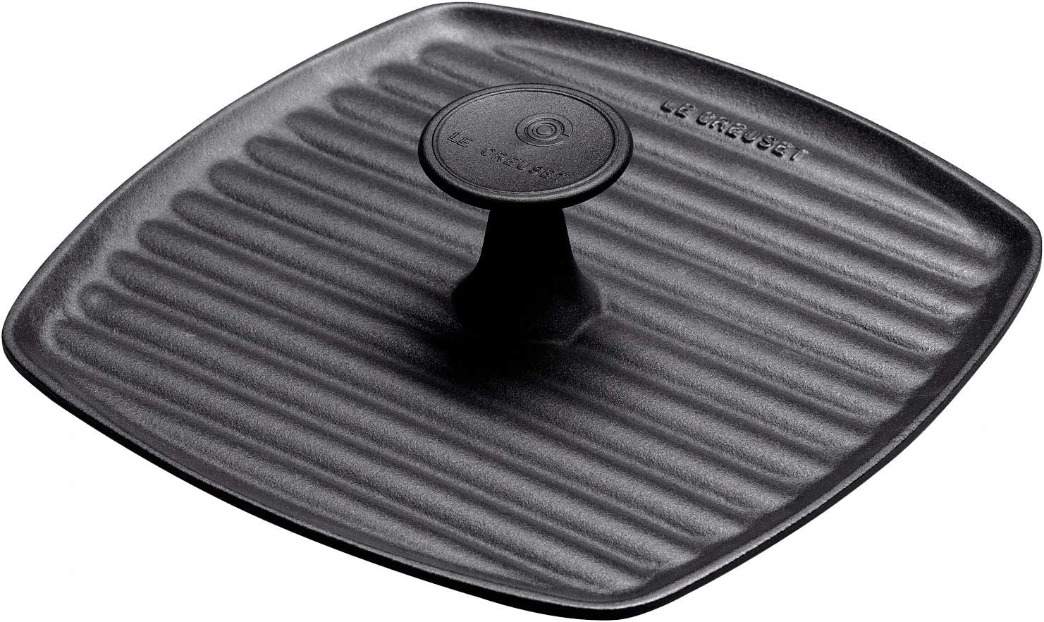 Le Creuset 9" Enameled Cast Iron Panini Press - Satin Black 1 Le Creuset 9" Enameled Cast Iron Panini Press - Satin Black