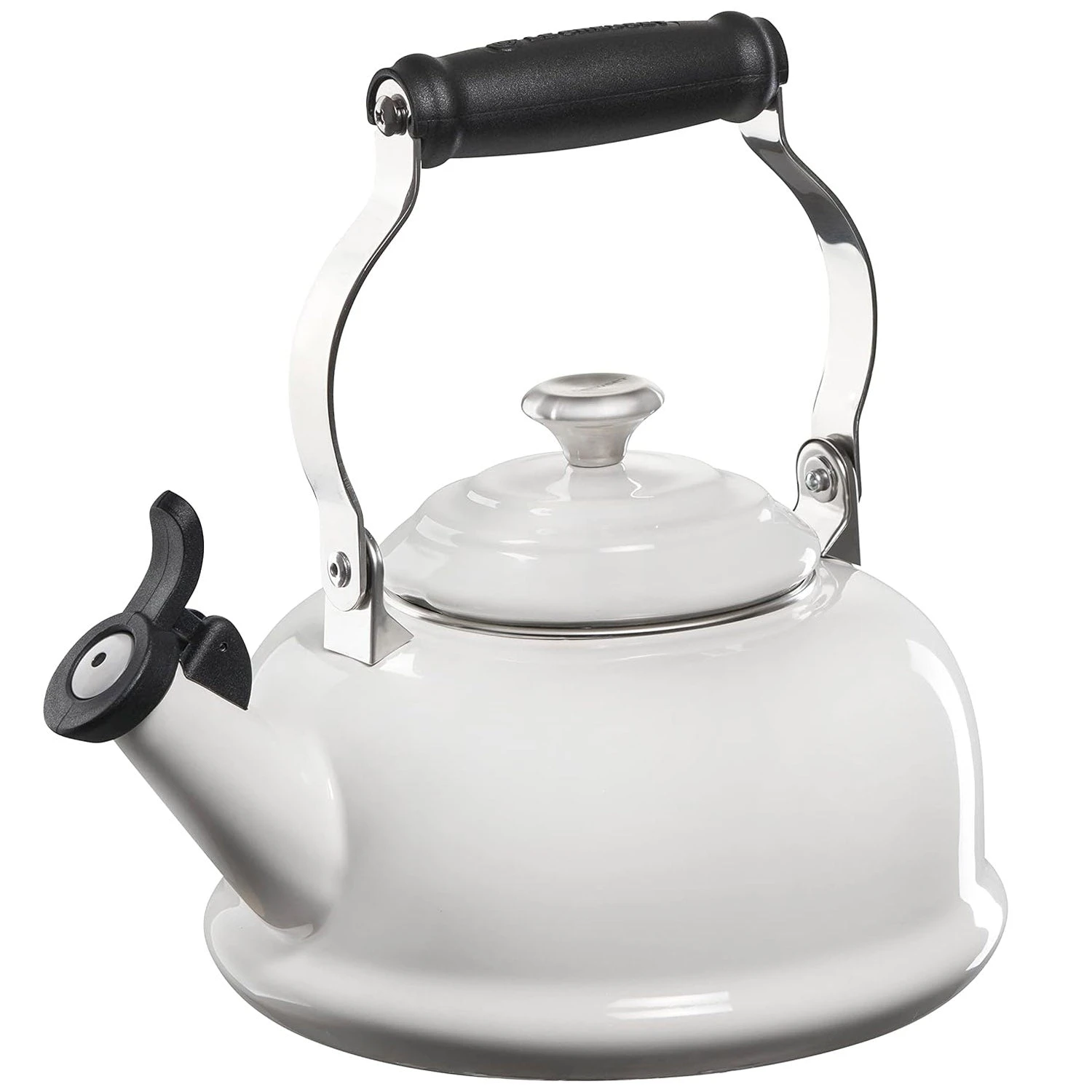 Le Creuset 1.7 Qt. Whistling Kettle - White W/ SS Knob 1 Le Creuset 1.7 Qt. Whistling Kettle - White W/ SS Knob