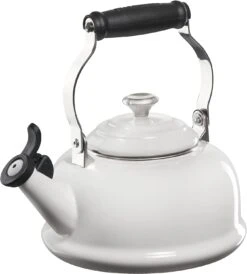Le Creuset 1.7 Qt. Whistling Kettle W/Stainless Steel Knob - White