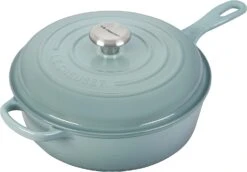 Le Creuset 3 3/4 Qt. Signature Enameled Cast Iron Cassadou W/Stainless Steel Knob - Sea Salt