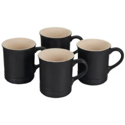 Le Creuset 14 Oz. Each Set Of 4 Mugs - Licorice