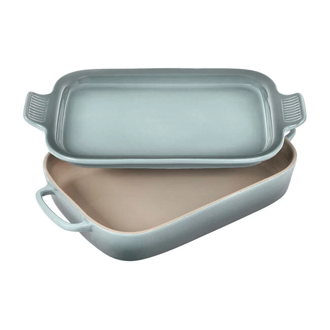 Le Creuset 2 3/4 Qt. (14 3/4" X 9" X 2 1/2") Rectangular Dish W/Platter Lid - Sea Salt 1 Le Creuset 2 3/4 Qt. (14 3/4" X 9" X 2 1/2") Rectangular Dish W/Platter Lid - Sea Salt