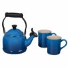 Le Creuset 1 1/4 Qt. Demi Kettle & (2) 14 Oz. Mug Set - Marseille