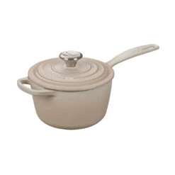 Le Creuset 1 3/4 Qt. Signature Saucepan W/Stainless Steel Knob - Meringue