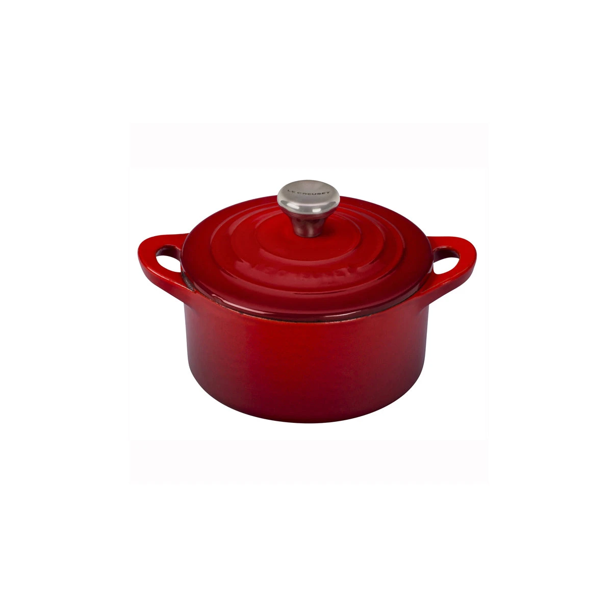 Le Creuset 1/3 Qt. Mini Cocotte W/Stainless Steel Knob - Cerise 1 Le Creuset 1/3 Qt. Mini Cocotte W/Stainless Steel Knob - Cerise