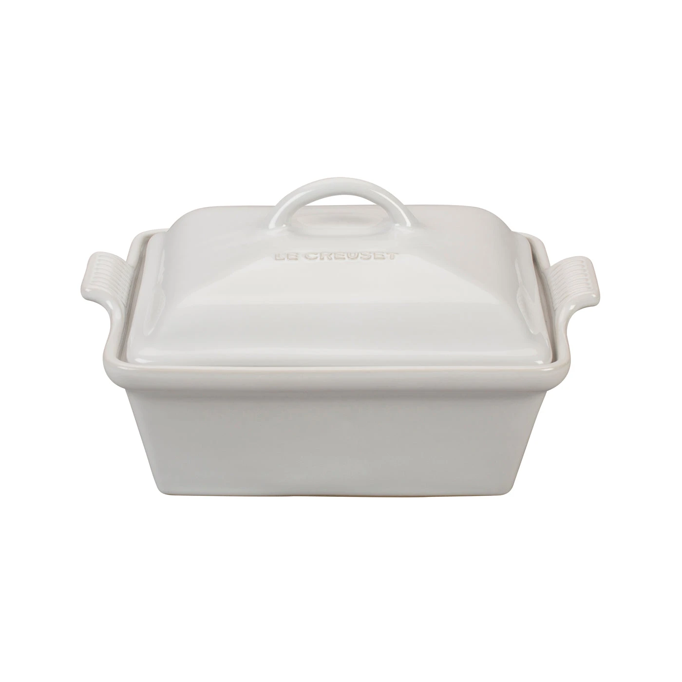 Le Creuset 2 1/2 Qt. (9") Heritage Covered Square Casserole - White 1 Le Creuset 2 1/2 Qt. (9") Heritage Covered Square Casserole - White