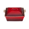 Le Creuset 2 1/2 Qt. (9") Heritage Covered Square Casserole - Cerise