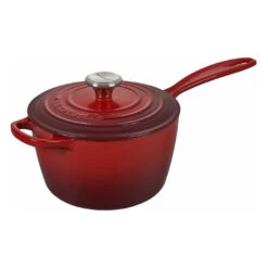 Le Creuset 2 1/4 Qt. Signature Saucepan W/Stainless Steel Knob - Cerise- Personalized Engraving Available