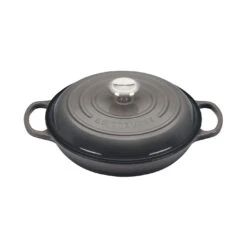 Le Creuset 2 1/4 Qt. Signature Braiser W/Stainless Steel Knob - Oyster- Personalized Engraving Available