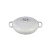 Le Creuset 3 1/2 Qt. Signature Braiser W/Stainless Steel Knob - White- Personalized Engraving Available