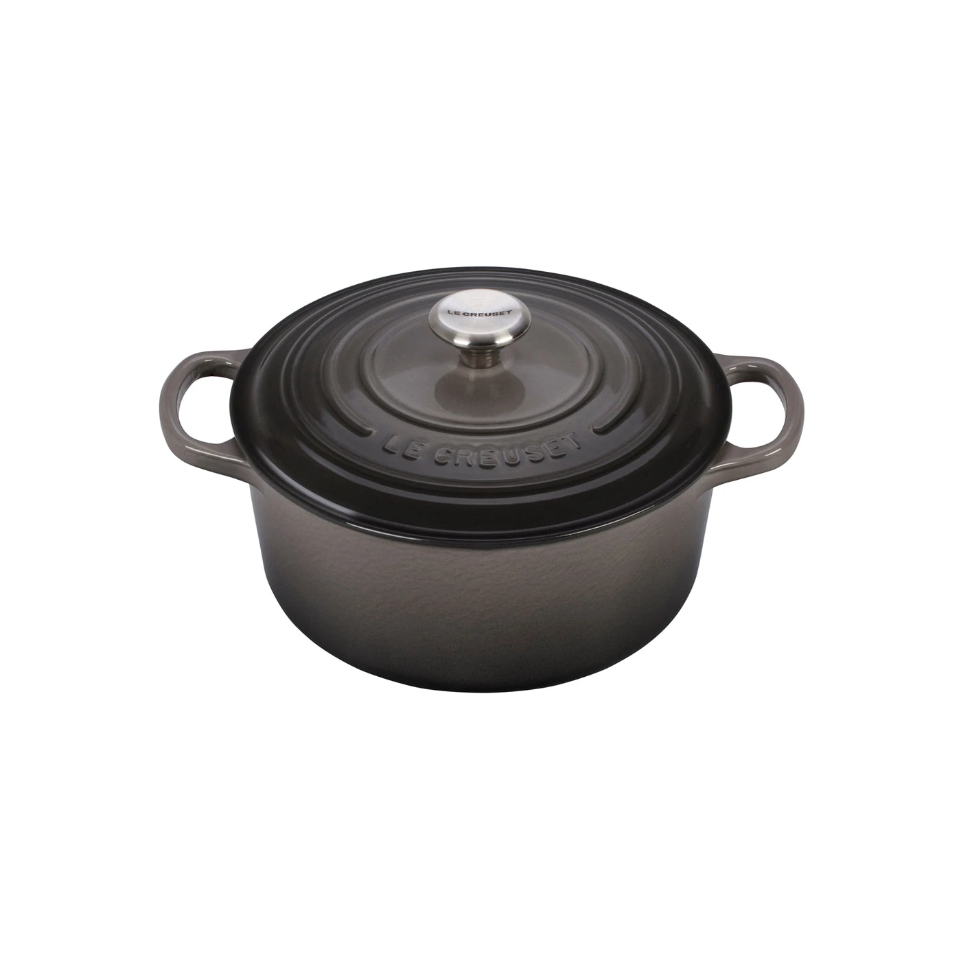 Le Creuset 3 1/2 Qt. Signature Round Dutch Oven W/Stainless Steel Knob - Oyster 1 Le Creuset 3 1/2 Qt. Signature Round Dutch Oven W/Stainless Steel Knob - Oyster