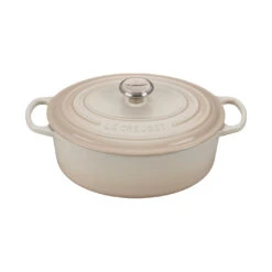 Le Creuset 5 Qt. Signature Oval Dutch Oven W/Stainless Steel Knob - Meringue- Personalized Engraving Available