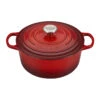 Le Creuset 5 1/2 Qt. Signature Round Dutch Oven W/Stainless Steel Knob - Cerise- Personalized Engraving Available