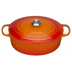 Le Creuset 6 3/4 Qt. Signature Oval Dutch Oven W/Stainless Steel Knob - Flame- Personalized Engraving Available